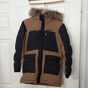 Columbia Kids' Black and Tan Puffer Jacket